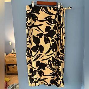LOFT Buttercup Column Midi Wrap Skirt